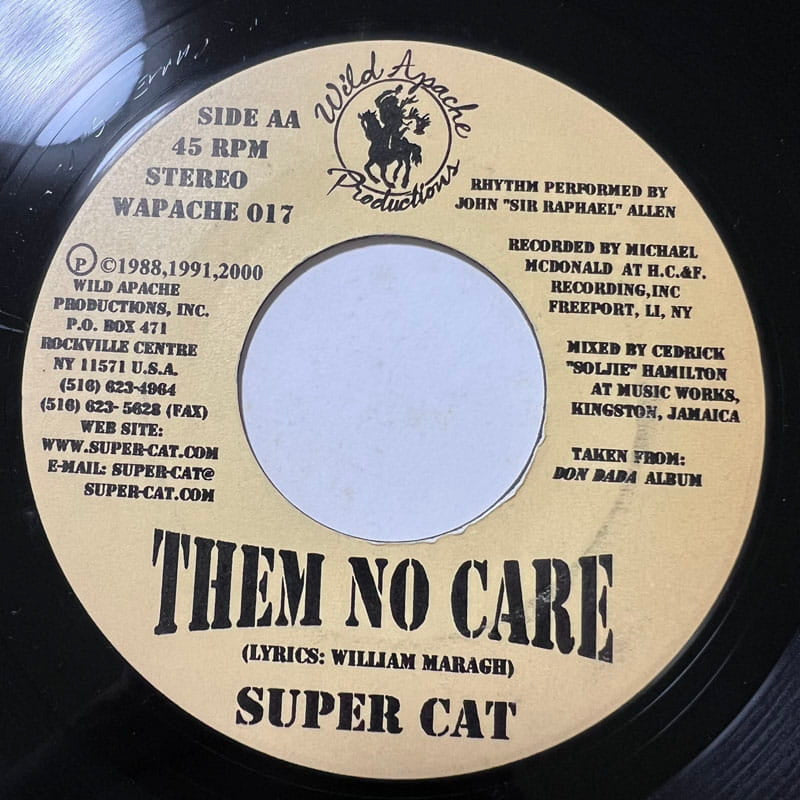 SUPER CAT / JAH RUN THINGS - THEM NO CARE