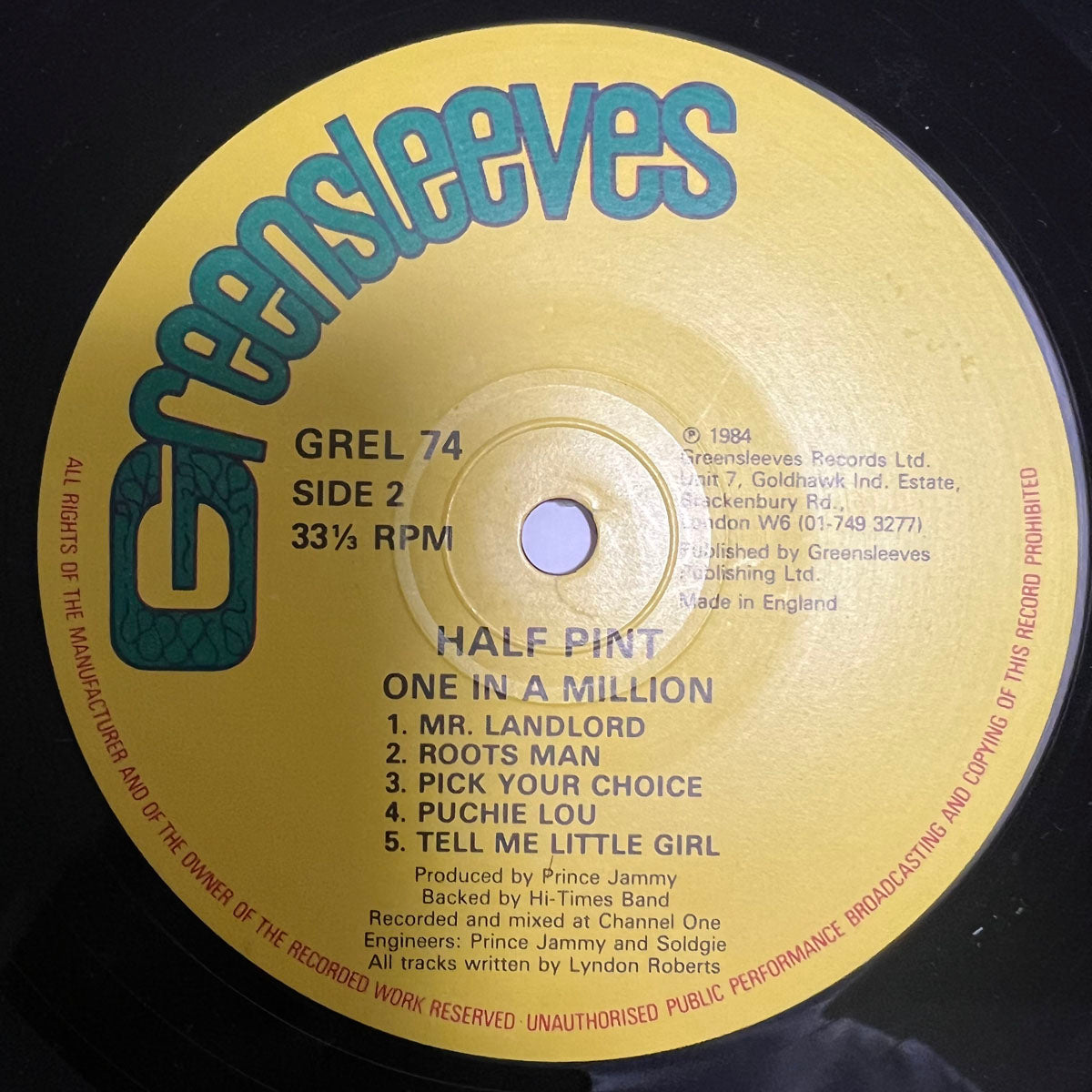 HALF PINT / ONE IN A MILLION