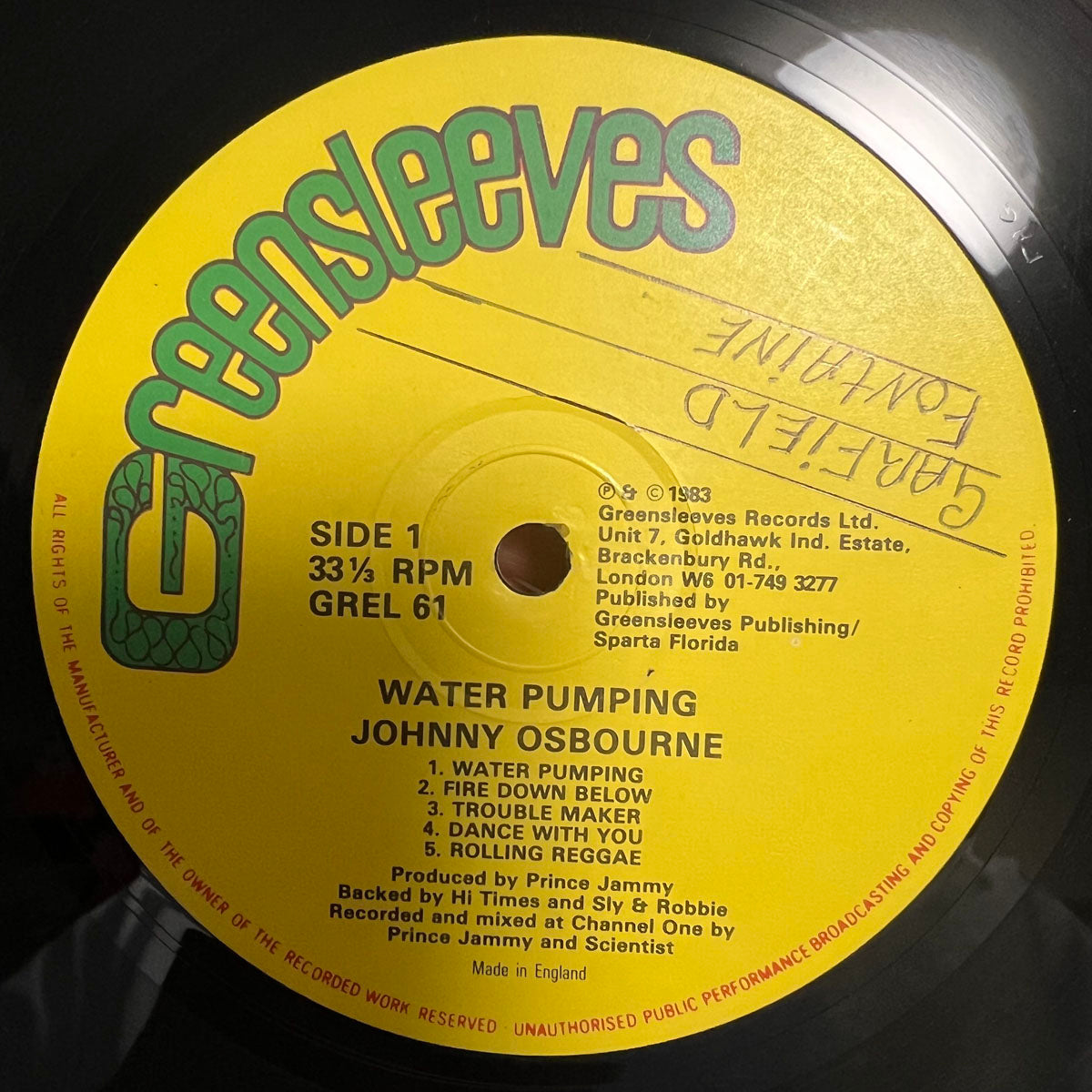 JOHNNY OSBOURNE / WATER PUMPING