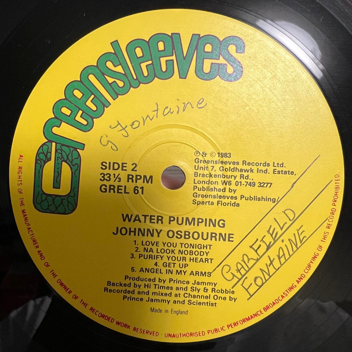 JOHNNY OSBOURNE / WATER PUMPING