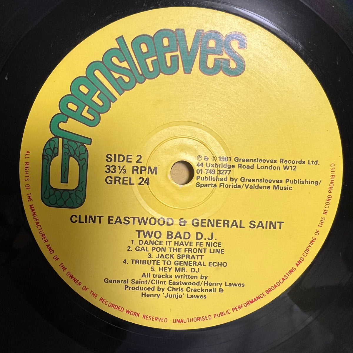 CLINT EASTWOOD & GENERAL SAINT / TOW BAD D.J