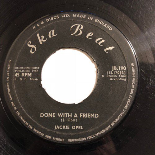 JACKIE OPEL / MORE WOOD - DONE WITH A FRIEND