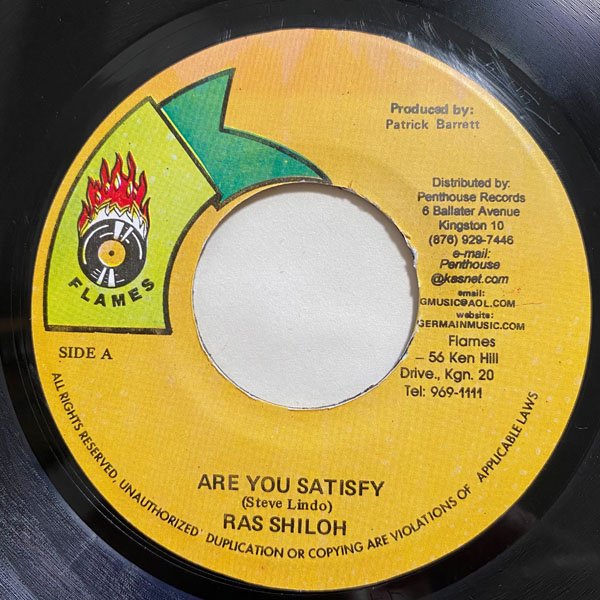 RAS SHILOH / ARE YOU SATISFY