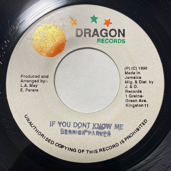 DERRICK PARKER / IF YOU DON'T KNOW ME