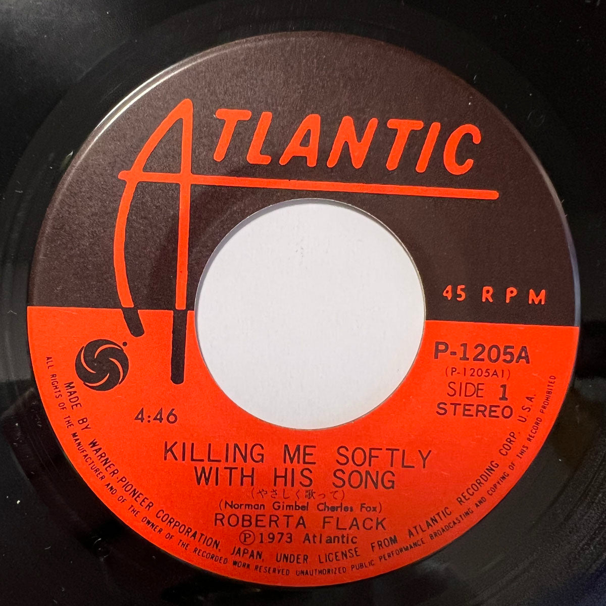 ROBERTA FLACK / KILLING ME SOFTLY WITH HIS SONG