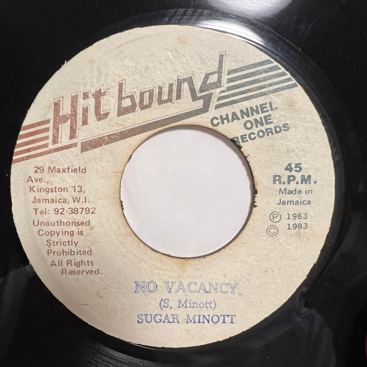 SUGAR MINOTT / NO VACANCY