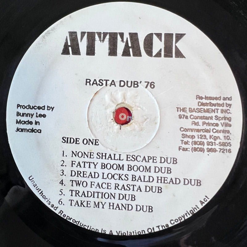 BUNNY LEE / RASTA DUB '76