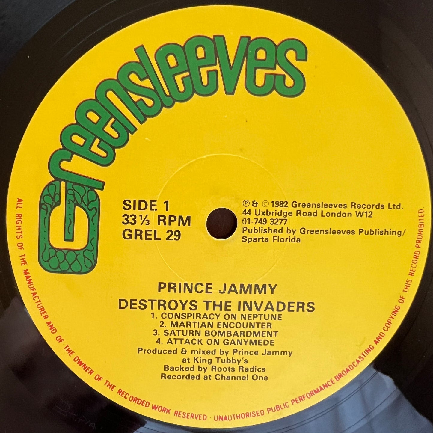 PRINCE JAMMY / DESTROYS THE INVADERS