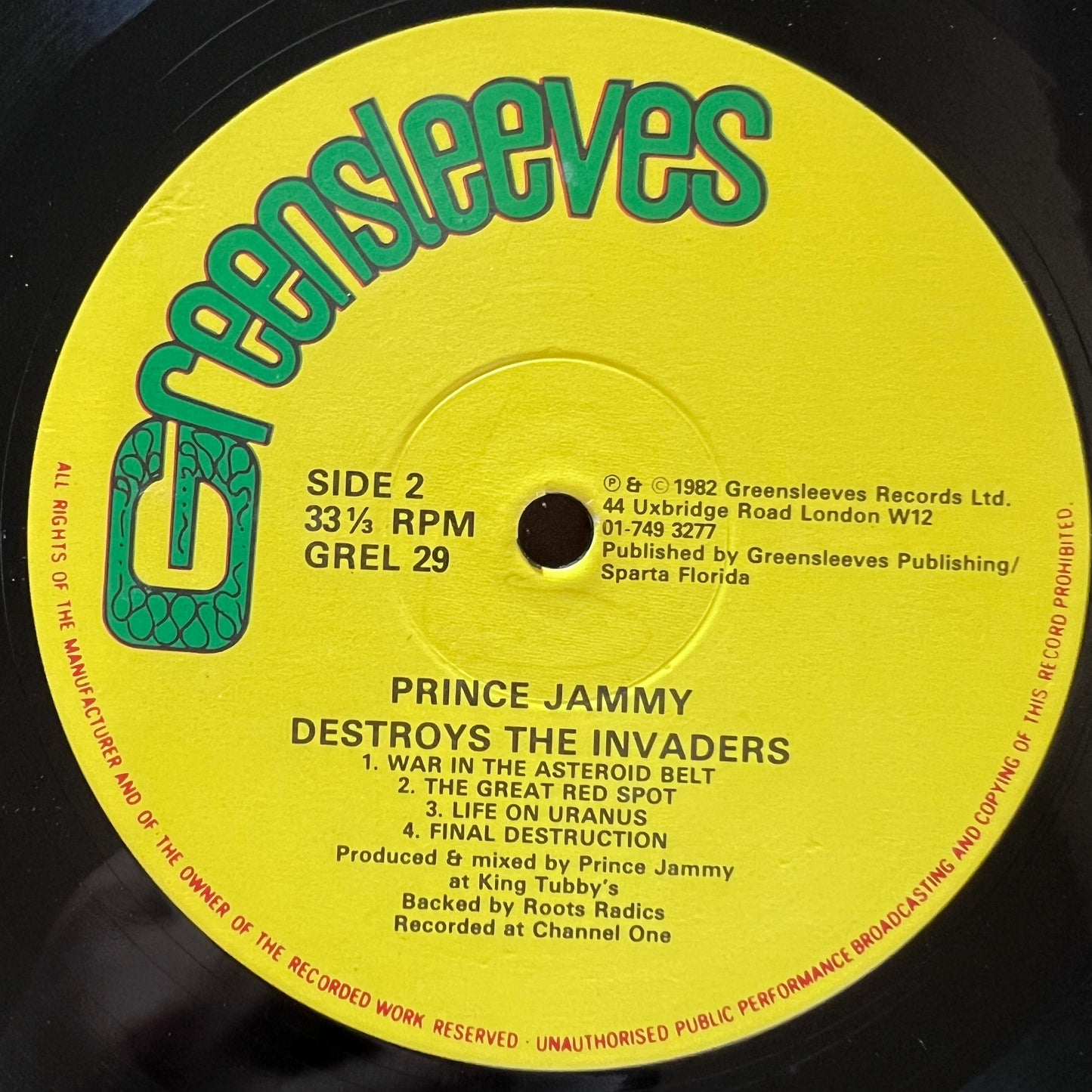 PRINCE JAMMY / DESTROYS THE INVADERS