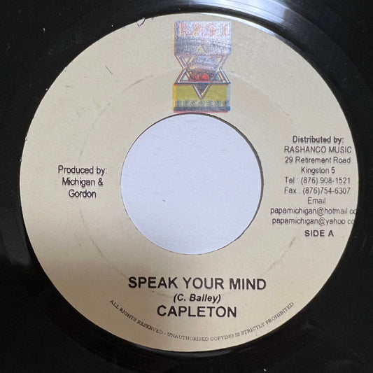 CAPLETON / SPEAK YOUR MIND