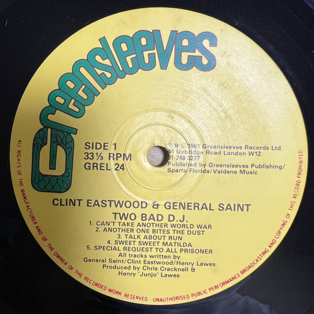 CLINT EASTWOOD &amp; GENERAL SAINT / TOW BAD DJ