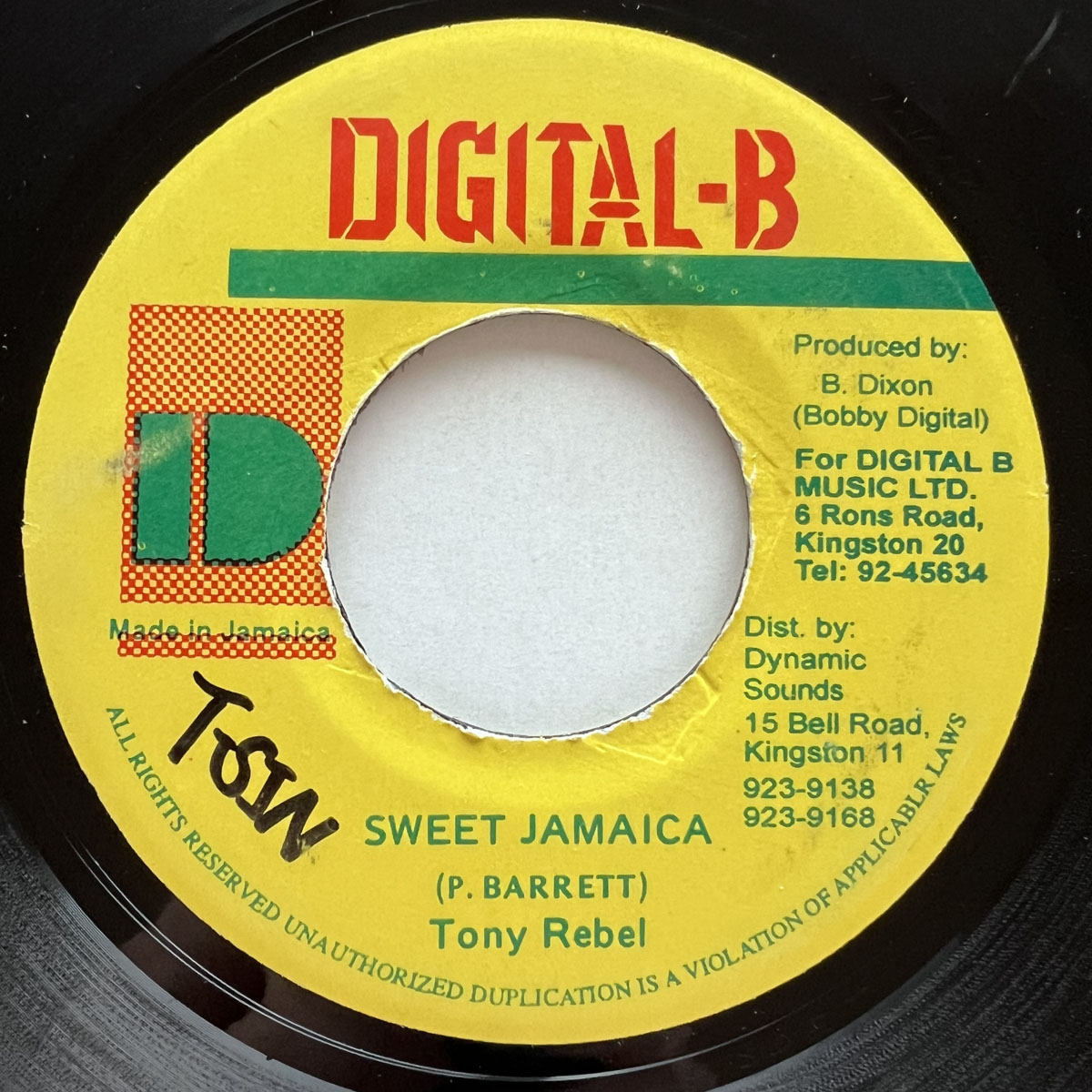 TONY REBEL / SWEET JAMAICA