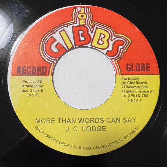 J.C. LODGE / MORE THAN WORDS CAN SAY