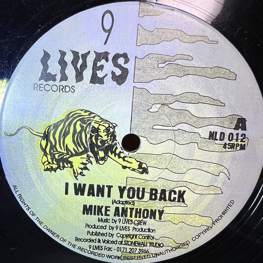MIKE ANTHONY / I WANT YOU BACK