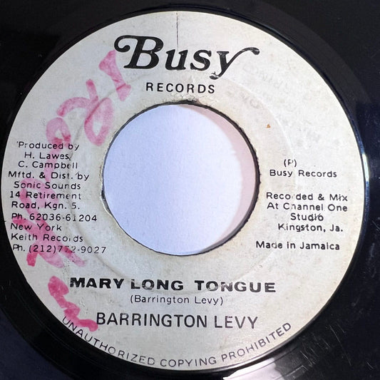 BARRINGTON LEVY / MARY LONG TONGUE