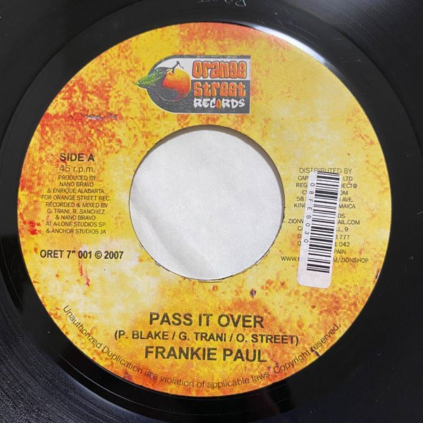 FRANKIE PAUL / PASS IT OVER